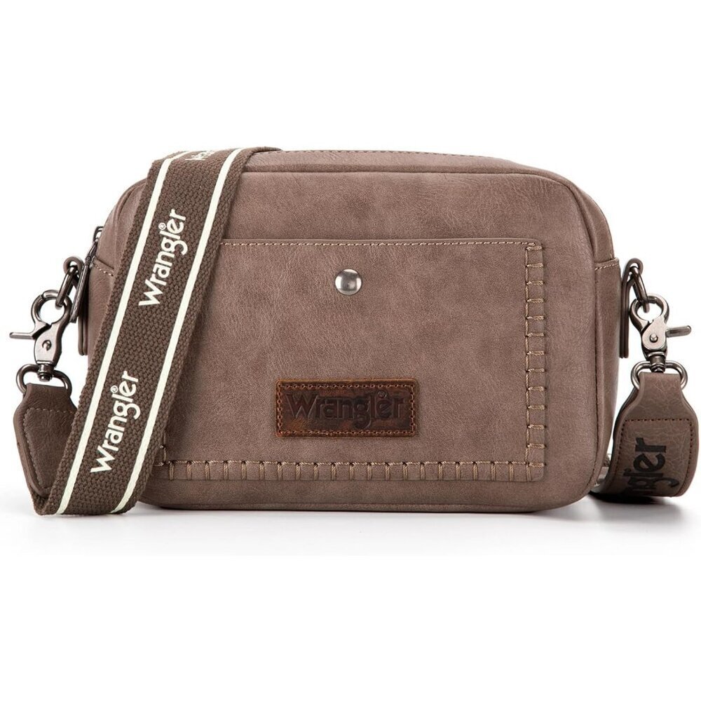 Wrangler Crossbody Purse for Women, Trendy Camera Bag with Wide Strap
